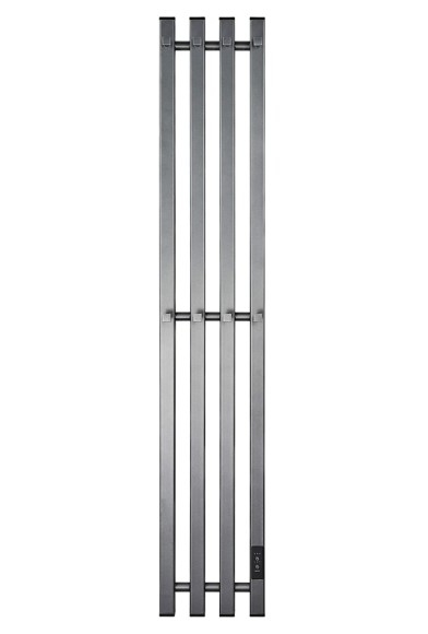 Графитовый электрический полотенцесушитель Primoclima Sol Q E Graphite 210 мм 4 сек с крючками (выбор размера)