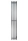 Графитовый электрический полотенцесушитель Primoclima Sol Q E Graphite 210 мм 4 сек с крючками (выбор размера)