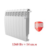 Биметаллический радиатор Радиатор Royal Thermo BiLiner 500 8 сек. VR80 нижнее 80 мм подключение (Bianco Traffico)