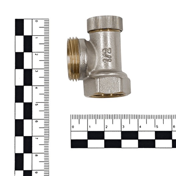 Запорный клапан Primoclima Armature угловой 1/2х3/4"НР Евроконус (никель) без хвостовика