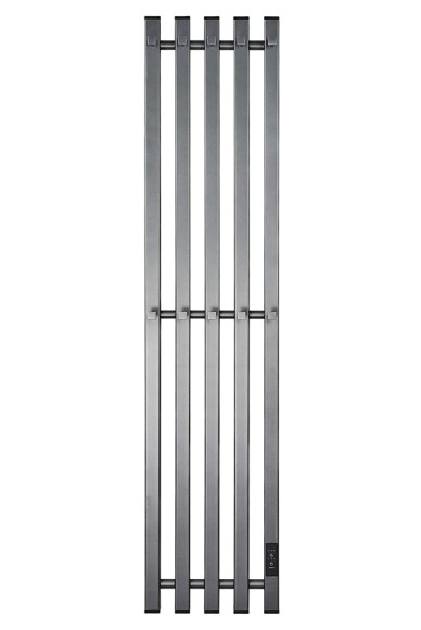 Графитовый электрический полотенцесушитель Primoclima Sol Q E Graphite 270 мм 5 сек с крючками (выбор размера)