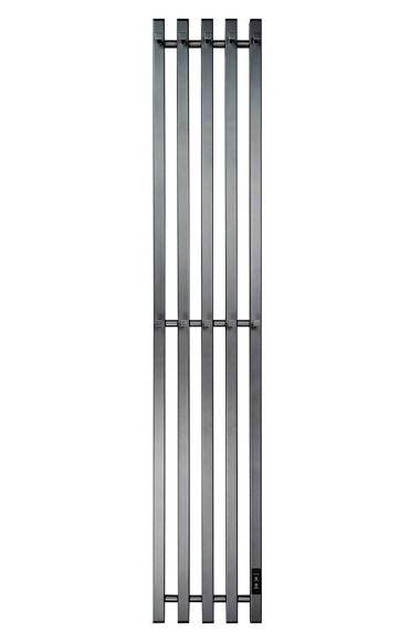 Графитовый электрический полотенцесушитель Primoclima Sol Q E Graphite 270 мм 5 сек с крючками (выбор размера)
