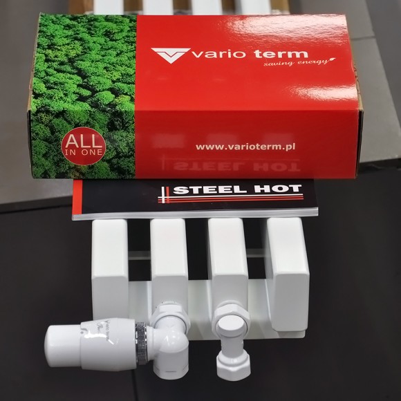 Радиатор стальной трубчатый Steel Hot (30-60) V 1500 - 4 сек (НП центр, RAL 9016) 