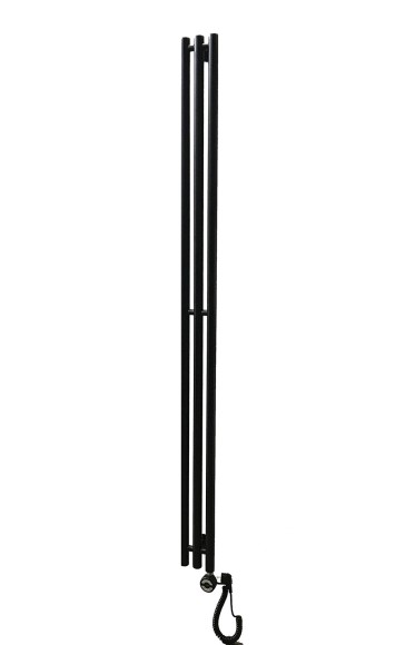 Приоритет PRIOFORM Mini-2 140x1200 без ТЭНа электрический полотенцесушитель (черный матовый RAL 9005)