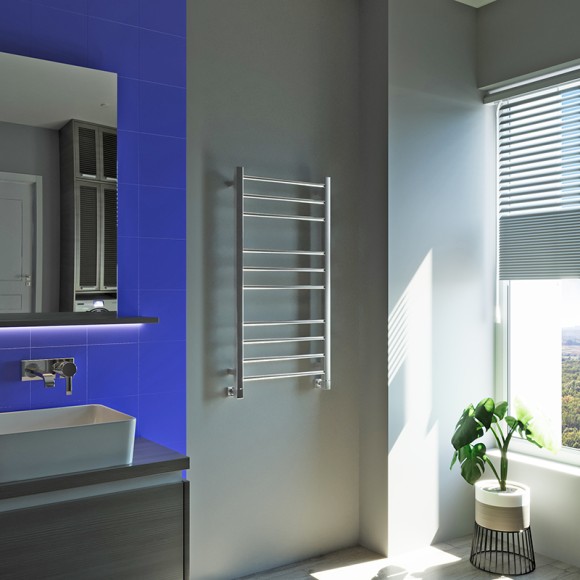 Grota EcoClassic 480х900 (полир. под хром) водяной полотенцесушитель из нержавеющей стали
