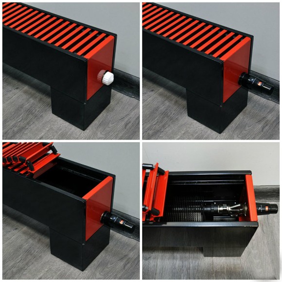 Напольный конвектор SAVVA серия KN 135x130 (теплообменник 100х100)
