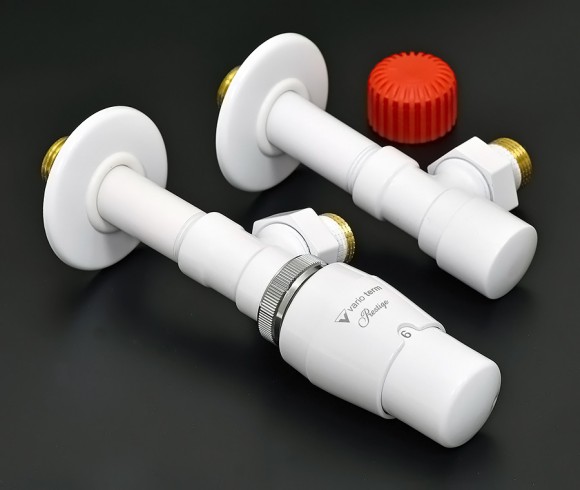 Комплект угловой "All In One Eco 2" VARIO TERM Royal c термоголовкой Prestige (белый) Комплект угловой "All In One Eco 2" VARIO TERM Royal c термоголовкой Prestige (белый)