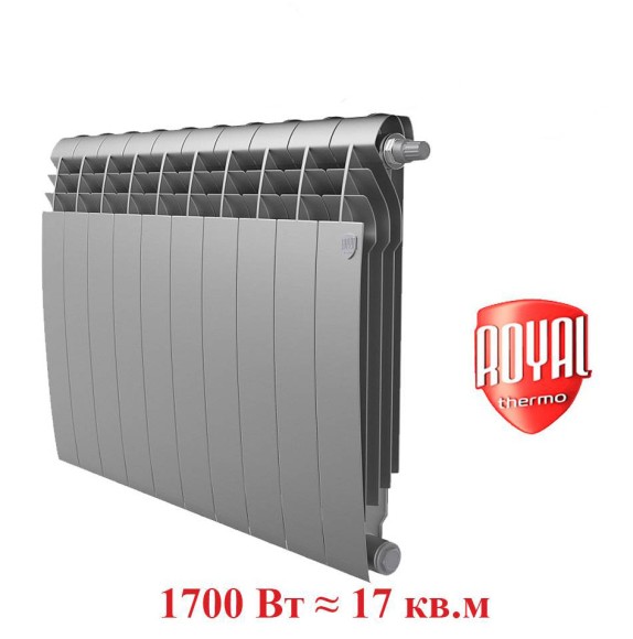 Биметаллический радиатор Радиатор Royal Thermo BiLiner 500 10 сек. VR80 нижнее 80 мм подключение (Silver Satin)