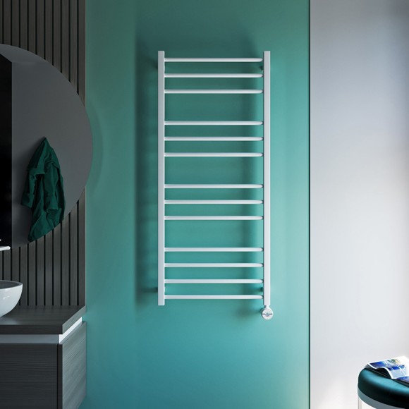 Grota EcoClassic 530х1200 (белый матовый Ral 9016) водяной полотенцесушитель из нержавеющей стали