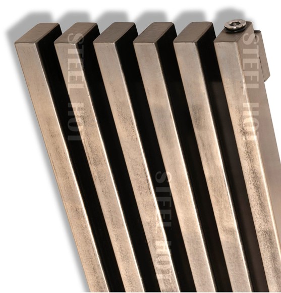Радиатор стальной трубчатый Steel Hot (30-60) V 2000 - 10 сек. (НП центр. RAL 9005 мат.) 