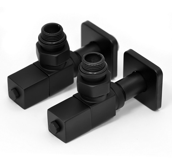 Комплект угловых вентилей Royal Thermo 1/2 ручной регулировки CUBE (черный матовый) Комплект угловых вентилей Royal Thermo 1/2 ручной регулировки CUBE (черный матовый)