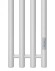 Белый электрический полотенцесушитель Primoclima Sol R E White 212 мм 4 сек с крючками (выбор размера)