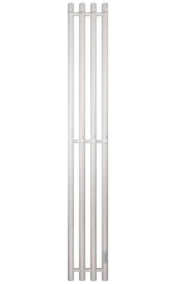 Белый электрический полотенцесушитель Primoclima Sol R E White 212 мм 4 сек с крючками (выбор размера)