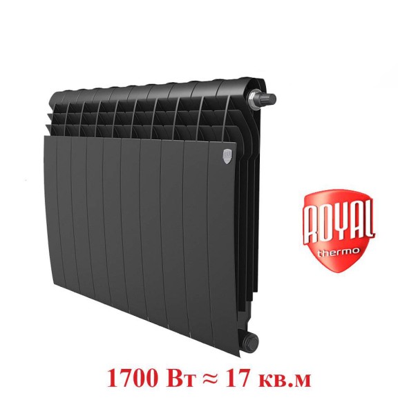 Биметаллический радиатор Радиатор Royal Thermo BiLiner 500 10 сек. VR80 нижнее 80 мм подключение (Noir Sable)
