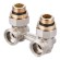 Узел нижнего подключения радиатора Royal Thermo 1/2"-3/4" Никель (угловой)*