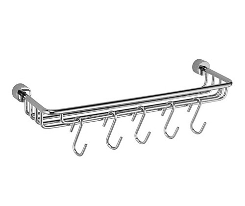 Wasserkraft Donau K-9415 Полка-корзина с крючками (хром)