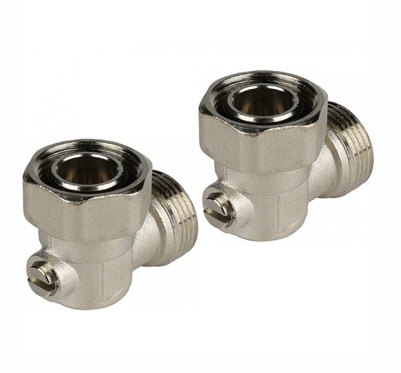 Набор для нижнего подключения радиатора Royal Thermo угловой (раздельный) 3/4"-3/4" Евроконус* Набор для нижнего подключения радиатора Royal Thermo угловой (раздельный) 3/4"-3/4" Евроконус*