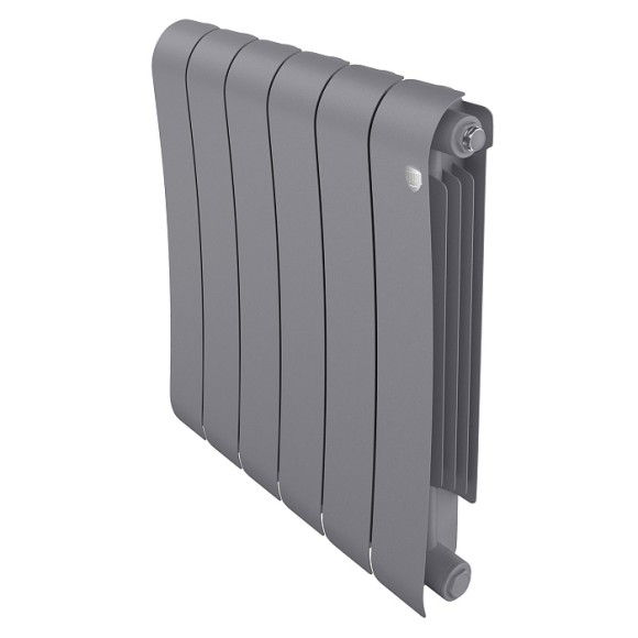 Биметаллический радиатор Royal Thermo Infinity 500 6 сек. боковое подключение (Silver Satin)