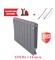 Биметаллический радиатор Royal Thermo Infinity 500 8 сек. боковое подключение (Silver Satin)