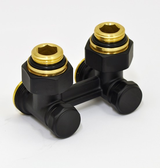 Мультифлекс HeatWave 50 мм угловой 3/4" Евроконус х 1/2" с термоголовкой (черный)*