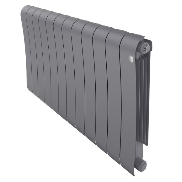 Биметаллический радиатор Royal Thermo Infinity 500 12 сек. боковое подключение (Silver Satin)