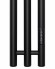 Черный электрический полотенцесушитель Primoclima Sol R E Black 152 мм 3 сек с крючками (выбор размера)