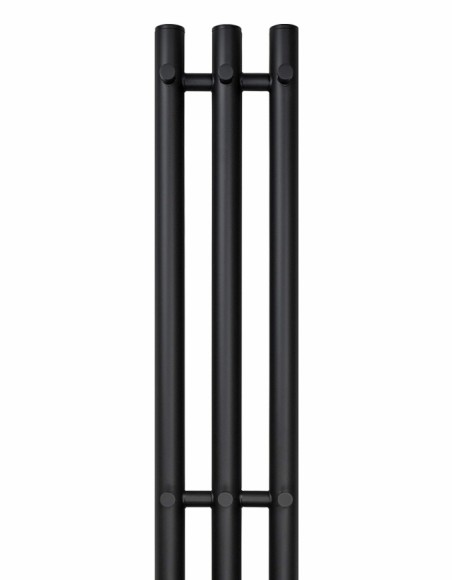 Черный электрический полотенцесушитель Primoclima Sol R E Black 152 мм 3 сек с крючками (выбор размера)