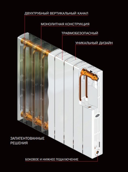 Биметаллический радиатор RIFAR SUPREMO VENTIL 500 14 сек. нижнее 50 мм подключение (белый) Биметаллический радиатор RIFAR SUPREMO VENTIL 500 14 сек. нижнее 50 мм подключение (белый)