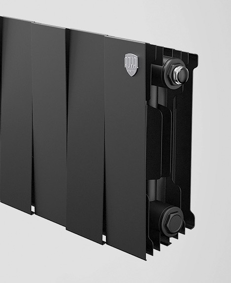 Биметаллический радиатор Royal Thermo PianoForte 200 14 сек. боковое подключение (Noir Sable)