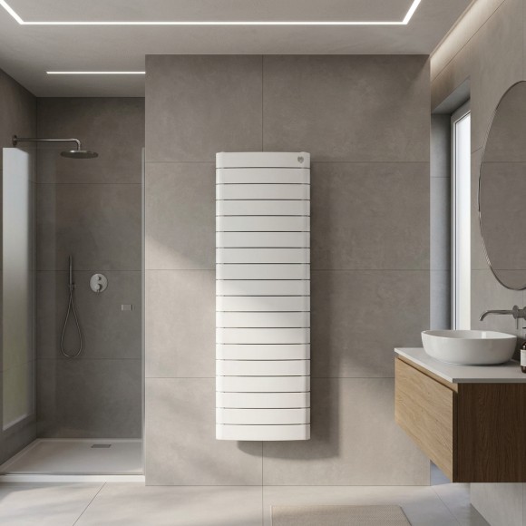 Вертикальный радиатор Royal Thermo Eclipse TOWER 300 18 сек нижнее подключение (белый)