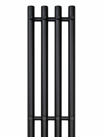 Черный электрический полотенцесушитель Primoclima Sol R E Black 212 мм 4 сек с крючками (выбор размера)