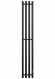 Черный электрический полотенцесушитель Primoclima Sol R E Black 212 мм 4 сек с крючками (выбор размера)