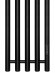 Черный электрический полотенцесушитель Primoclima Sol R E Black 272 мм 5 сек с крючками (выбор размера)