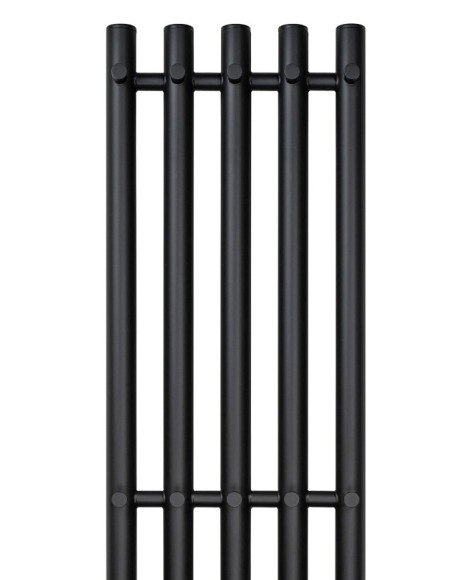 Черный электрический полотенцесушитель Primoclima Sol R E Black 272 мм 5 сек с крючками (выбор размера)