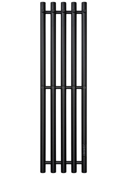 Черный электрический полотенцесушитель Primoclima Sol R E Black 272 мм 5 сек с крючками (выбор размера)
