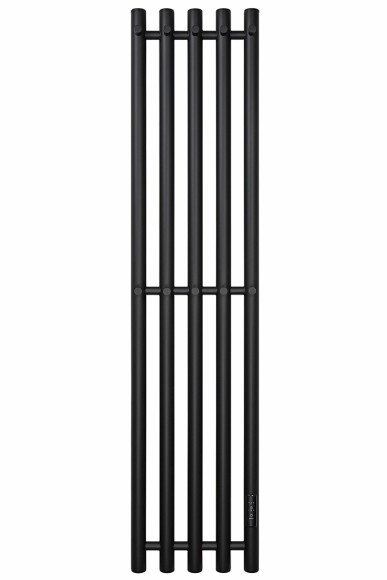 Черный электрический полотенцесушитель Primoclima Sol R E Black 272 мм 5 сек с крючками (выбор размера)