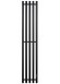 Черный электрический полотенцесушитель Primoclima Sol R E Black 272 мм 5 сек с крючками (выбор размера)