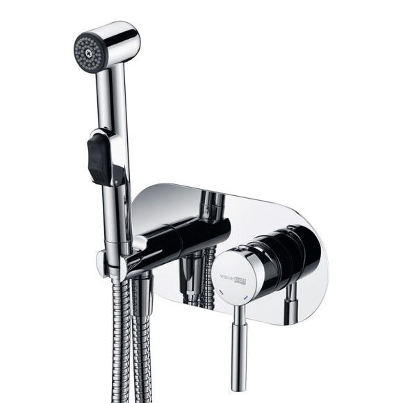 Wasserkraft Main 4138 Встраиваемый смеситель для душа с гигиенической лейкой (хром)