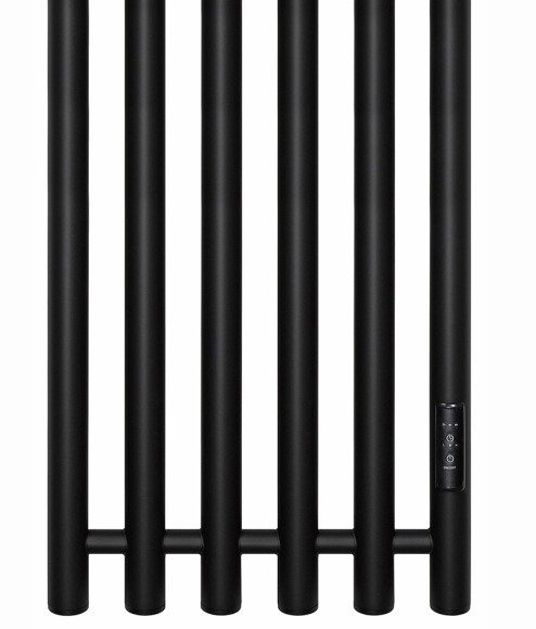 Черный электрический полотенцесушитель Primoclima Sol R E Black 332 х 1200 мм 6 сек с крючками Черный электрический полотенцесушитель Primoclima Sol R E Black 332 х 1200 мм 6 сек с крючками