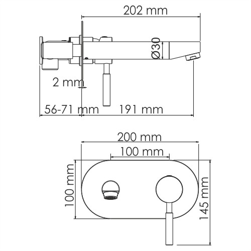Wasserkraft Main 4130 Встраиваемый смеситель для раковины (хром)