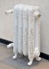 Чугунные Ретро радиаторы, Iron Lion Pion 600/400, под старину, классика, состаренные цвета, белый с патиной золото и серебро, Комплект угловых вентилей SR Rubinetterie 1/2 белый RAL9010 серия Liberty 0320-2000V00A, фото