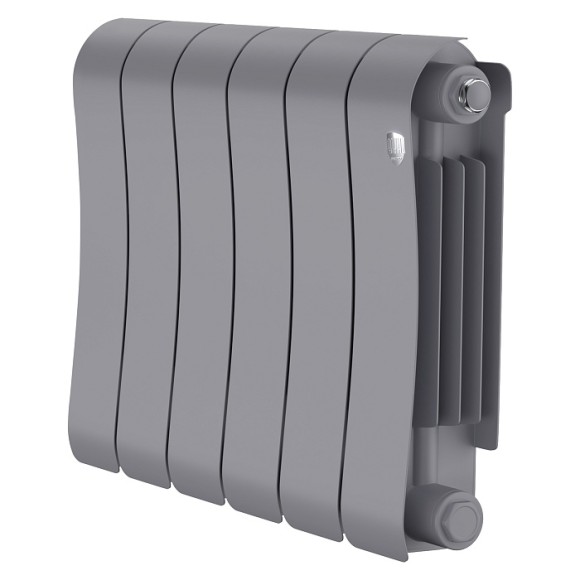 Биметаллический радиатор Royal Thermo Infinity 300 6 сек. боковое подключение (Silver Satin)