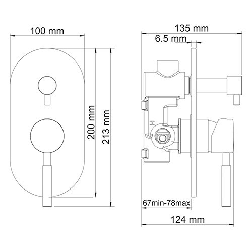 Wasserkraft Main 4141 Смеситель для ванны и душа (хром)