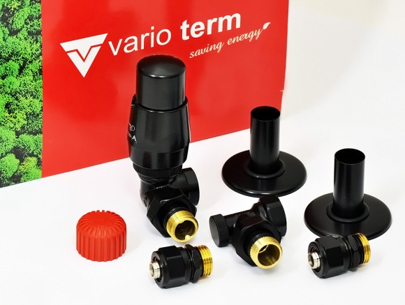 Комплект 3-х осевой левый "All In One" VARIO TERM Master РЕХ с термоголовкой Prestige (черный матовый)*