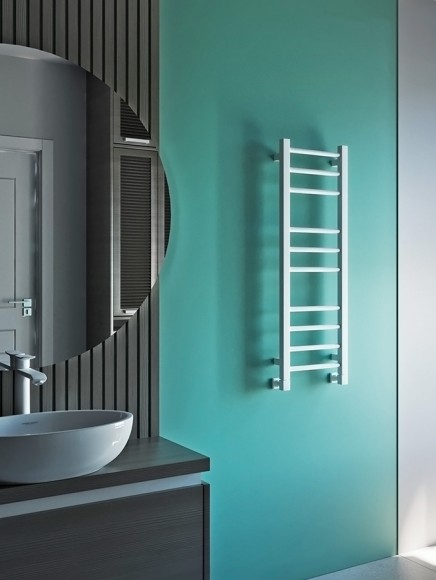 Grota EcoClassic (узкие ширина 300 мм) белые водяные полотенцесушители из нержавеющей стали (выбор размера)
