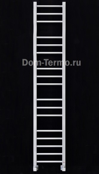 узкие полотенцесушители GROTA  EcoClassic 300*1575 мм, белый RAL 9016, ширина 30 см, Dom-Termo.ru, полотенцесушитель Грота водяной и электрический из нержавеющей стали, комплект уголков "Квадрат" для подключения водяного полотенцесушителя