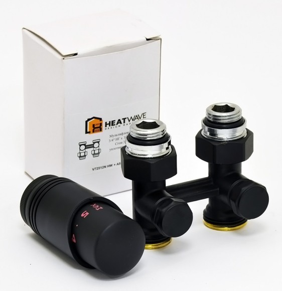 Мультифлекс HeatWave 50 мм проходной 3/4" Евроконус х 1/2" (черный)