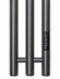 Графитовый электрический полотенцесушитель Primoclima Sol R E Graphite 152 мм 3 сек с крючками (выбор размера)