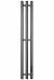 Графитовый электрический полотенцесушитель Primoclima Sol R E Graphite 152 мм 3 сек с крючками (выбор размера)