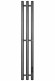 Графитовый электрический полотенцесушитель Primoclima Sol R E Graphite 152 мм 3 сек с крючками (выбор размера)